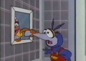 gonzo's nose squeezed